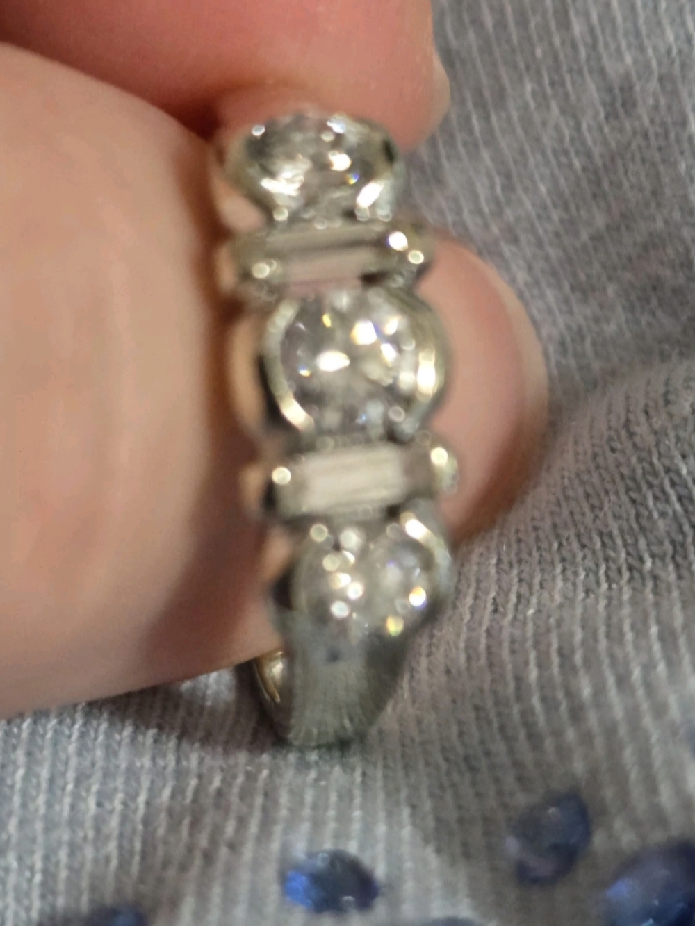 Gorgeous 14k Estate Designer White Gold Vintage Diamond Ring Size 6 - Picture 9 of 11